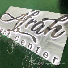 Custom Lettre Enseigne Lumineuse Shop Store Front Logo Light Up Letter Office Business Reception Led Backlit Acrylic Metal Sign